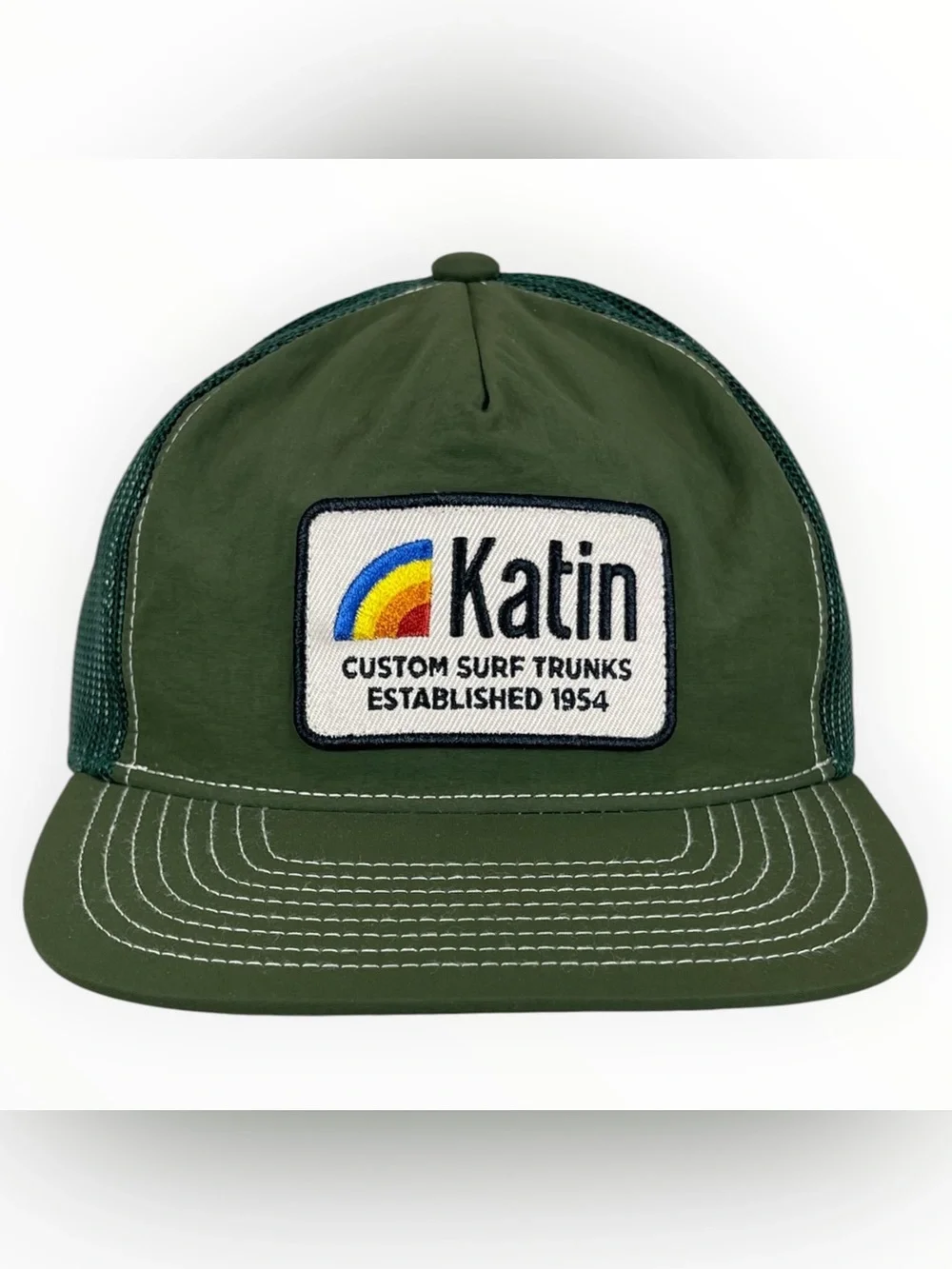 Katin Custom Surf Trunks Green Trucker Hat Snapback Mesh Patch Cap